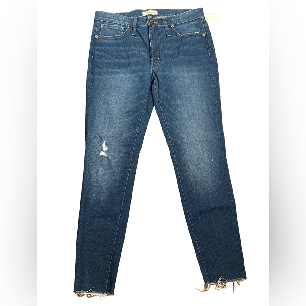Madewell 9” Mid-Rise Skinny Jeans in Coronado Wash - Raw Hem Size 30
